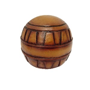 BOLA RESINA RELIEVE DOBLE MARRON