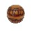 BOLA RESINA RELIEVE DOBLE MARRON