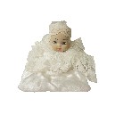 FIGURA MUÑECA CABEZA SACO BLANCO