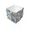 MACETERO CARTON FLORES AZUL GRANDE