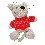 PELUCHE RATON JERSEY PEQUEÑO GRIS