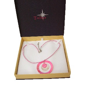 COLLAR AROS ROSA TRANSPARENTE