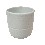 VASO BAÑO RAYA REDONDO PORCELANA BLANCO