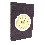 RELOJ MADERA MEDIANO LINEAS NEGRO