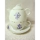 TAZA PLATO TETERA 180ML MOTIVOS MARINO