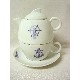 TAZA PLATO TETERA 180ML MOTIVOS MARINO