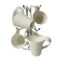 CONJUNTO SOPORTE CON 6 TAZAS MUG ONDAS