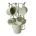 CONJUNTO SOPORTE CON 6 TAZAS MUG RECTAS