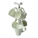 CONJUNTO SOPORTE CON 6 TAZAS MUG ONDAS