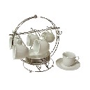 CONJUNTO SOPORTE CON 6 TAZAS CAFE