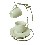 CONJUNTO SOPORTE CON 2 TAZAS CAFE