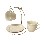 CONJUNTO SOPORTE CON 2 TAZAS TE
