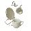 CONJUNTO SOPORTE CON 2 TAZAS CAFE