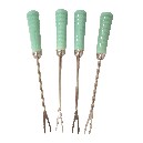 JUEGO 4 PINCHOS CERAMICA VERDE