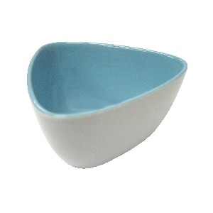 BOWL TRIANGULAR CERAMICA AZUL