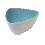 BOWL TRIANGULAR CERAMICA AZUL