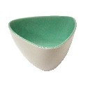 BOWL TRIANGULAR CERAMICA VERDE