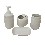 JUEGO BAÑO 4 PIEZAS BORDE PORCELANA BLANCO