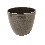 MACETERO CERAMICA CONCAVO GRANDE NEGRO