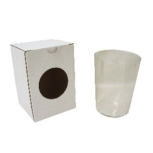 CAJA CARTON BLANCA PARA VASO SIDRA