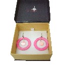 PENDIENTES AROS ROSA TRANSPARENTE