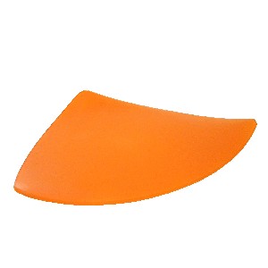 PLATO TRIANGULAR CRISTAL SUPERG NARANJA