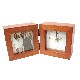 RELOJ CON PORTAFOTOS MADERA ANCHA