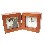 RELOJ CON PORTAFOTOS MADERA ANCHA