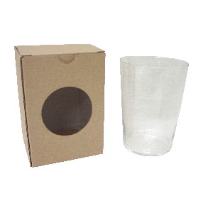 CAJA CARTON MARRON PARA VASO SIDRA