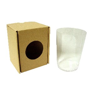 CAJA CARTON MARRON PARA VASO SIDRA