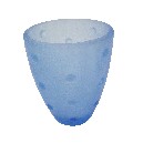 VASO BAÑO CRISTAL GRANULADO AZUL PASTEL