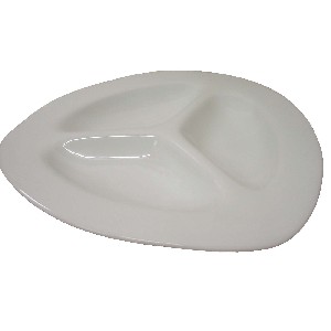 ENTREMESERO TRIANGULAR PORCELANA BLANCO