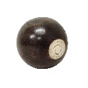 BOLA MADERA HUESO MARRON CIRCULO BLANCO