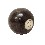 BOLA MADERA HUESO MARRON CIRCULO BLANCO