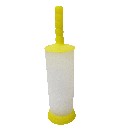 ESCOBILLERO BAÑO BASE PLASTICO AMARILLO