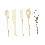 JUEGO 5 UTENSILIOS COCINA MADERA METAL