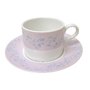 TAZA Y PLATO CAFE PORCELANA LAVANDER 