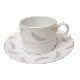 TAZA Y PLATO CAFE PORCELANA PIUNAS 