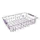 FRUTERO CESTA RECTANGULAR VIOLETA