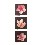 CUADRO TABLA TRIPTICO FLORES ROSAS