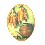 PLACA MADERA OVAL COCINA MAZORCA NARANJA