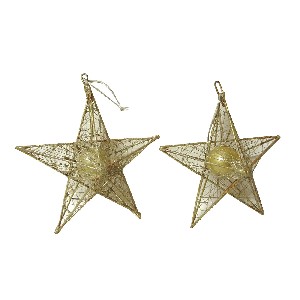 ESTRELLA NAVIDAD METAL ORO PLATA SUR
