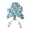 PERCHA DOBLE FORJA DECOPATCH AZUL