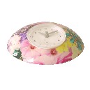 RELOJ INCLINADO DECOPATCH FLORES COLORES