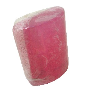 JABON CON ESPONJA TERAPIA MANO ROSA 