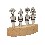 JUEGO 4 TAPONES METAL CON SOPORTE 