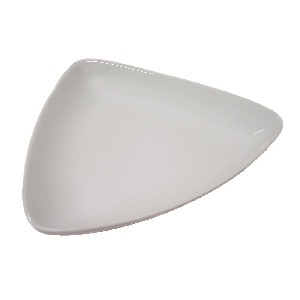 PLATO TRIANGULAR HONDO PORCELANA BLANCO