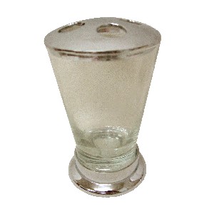 VASO CEPILLOS BASE CRISTAL TRANSPARE 