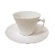 TAZA PLATO CAPUCINO NILO PORCELANA BLANCO