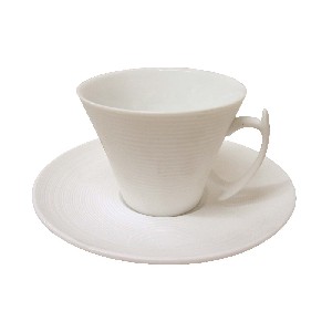 TAZA PLATO CAPUCINO NILO PORCELANA BLANCO